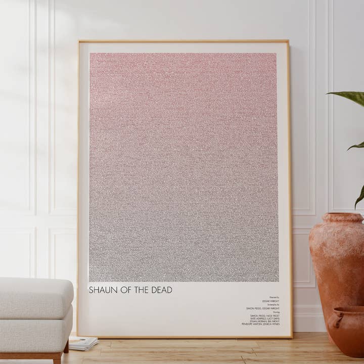 Poster met Shaun of the Dead Script voor wholesale door Fade Out Prints