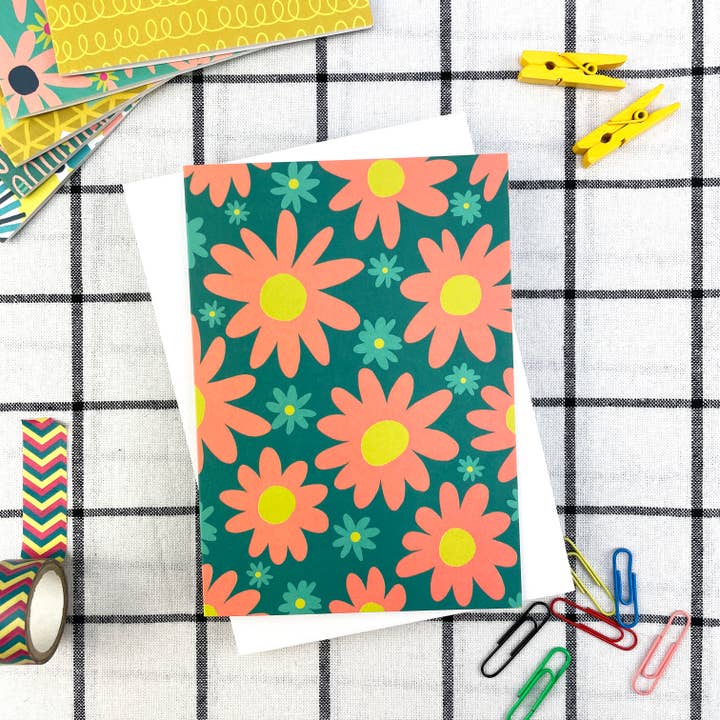 Carte florale Autumn Blooms pour la vente par Anna Treliving Design