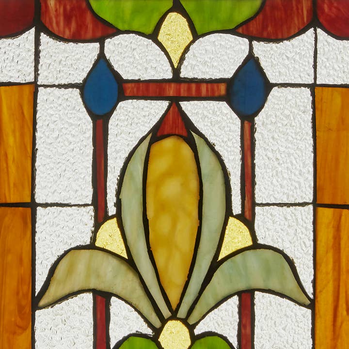 River of Goods - Wholesale Suncatcher - 24"H Fleur de Lis Pub Stained Glass Window Panel