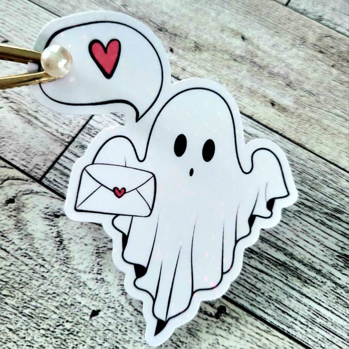 Valentine Sticker - Ghost Sticker - Cute Ghost Sticker - Spo for wholesale by Dashmonograms