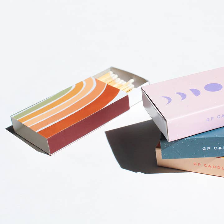 GP Candle Co. - Wholesale Matches - Desert Rainbow - XL 4" Matchbox2