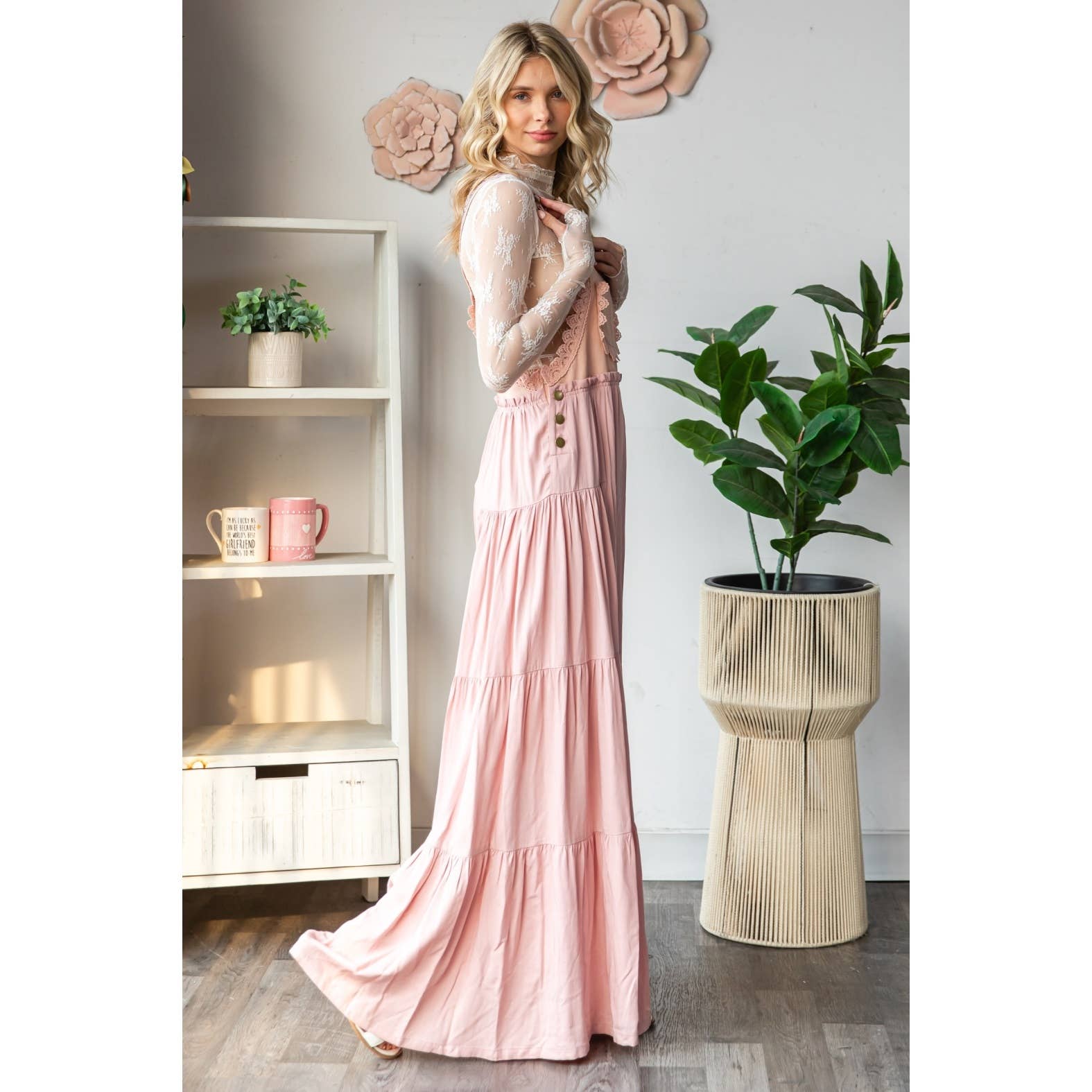 Veveret – Macacão - Mulher por atacado – Macacão fluido com alças bordadas12