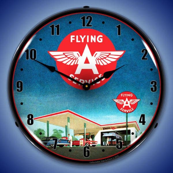 Flying A Gas Station for wholesale by Collectable Sign and Clock LLC.