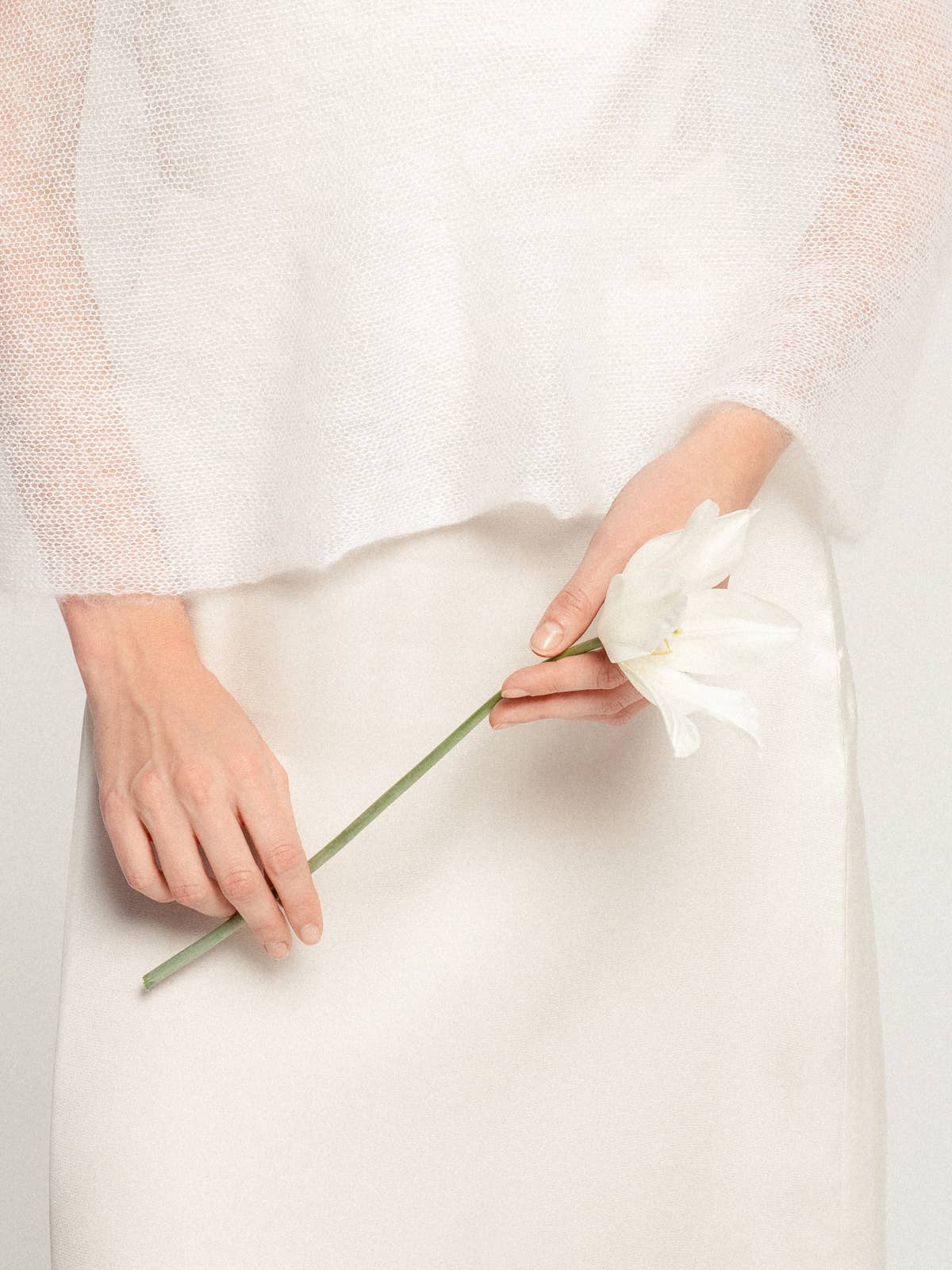 WOOL HOUSE - Wholesale Wrap - Women's - Mohair Wrap Modern Wedding Shrug / EMMA2