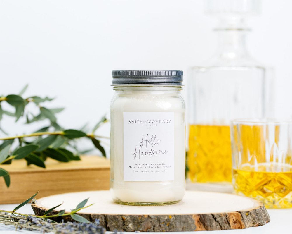 Smith and Company Candles - Wholesale Jar/Filled Candle - Hello Handsome | Mason Jar Candle1