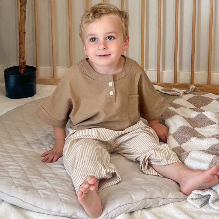 Rivi & Kin - Wholesale Pants - Kids - Seaside Striped Pants - Ivory