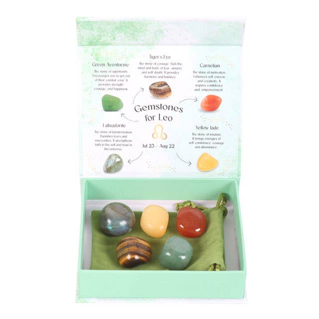 Something Different Wholesale - Wholesale Spiritual Stone/Crystal - Leo Zodiac Crystal Tumblestone Set1