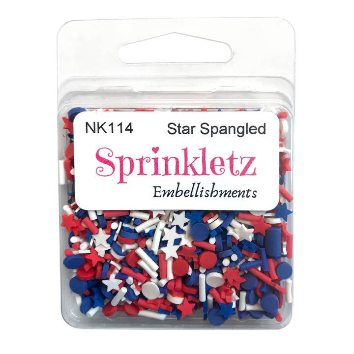 Buttons Galore & More – wholesale Craft supplies – Star Spangled Polymer Clay Craft Embellishments