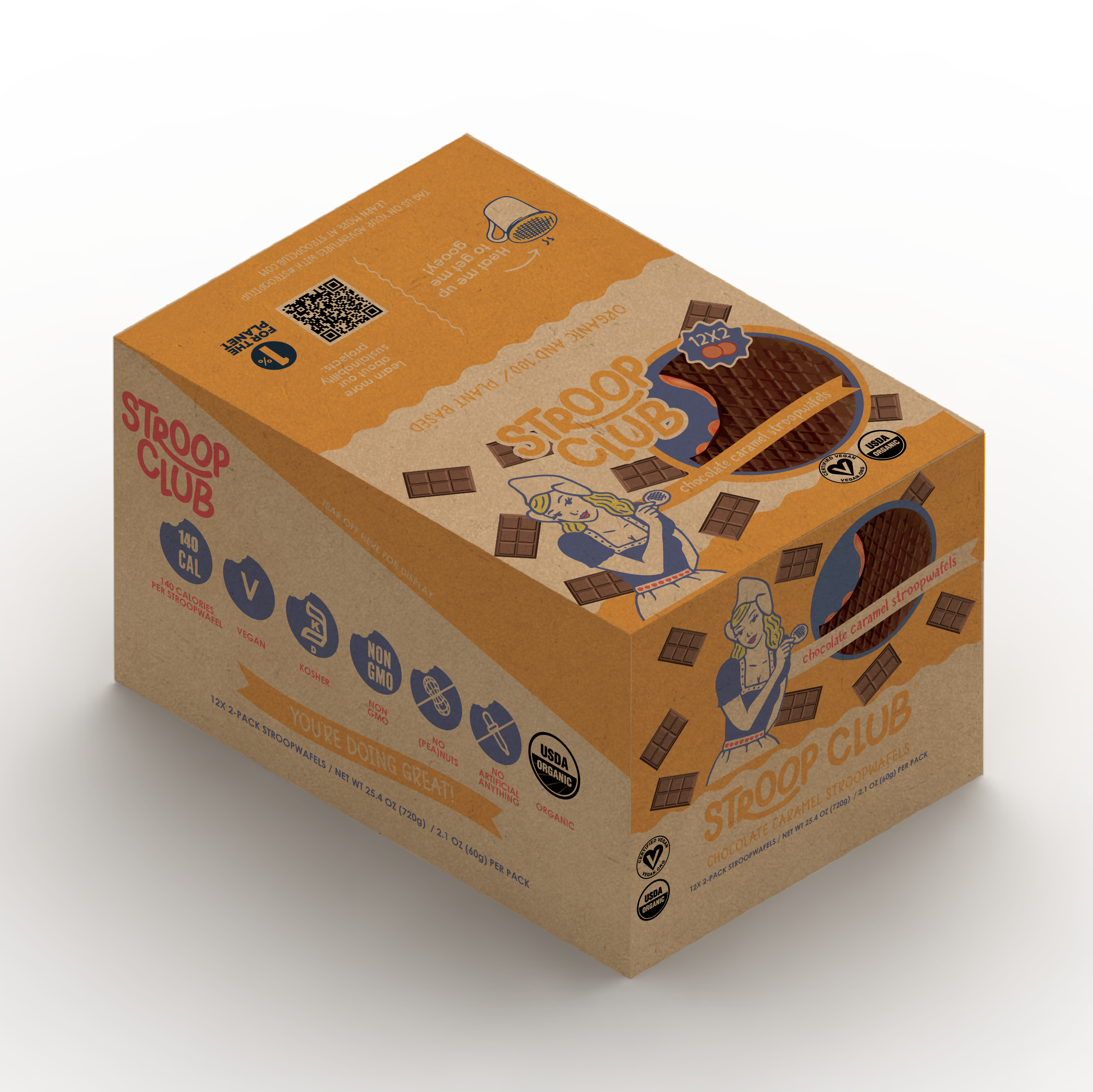 Stroop Club - Wholesale Cookie - Chocolate Caramel Organic & Plant-based  Stroopwafel 2-pack3