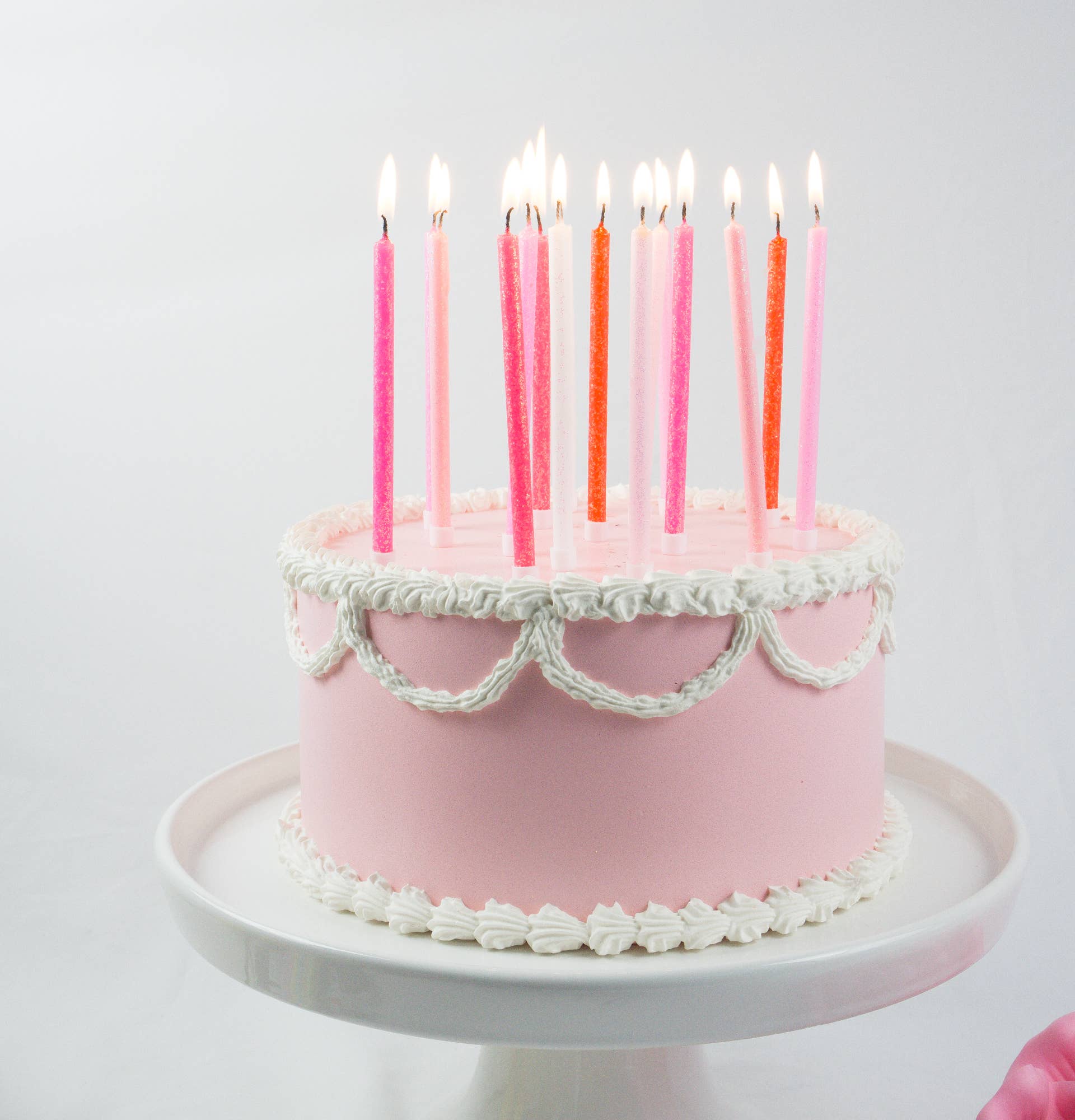 Party Partners - Wholesale Cake Candle - Tall Pink Gradient 16 Candle Set2