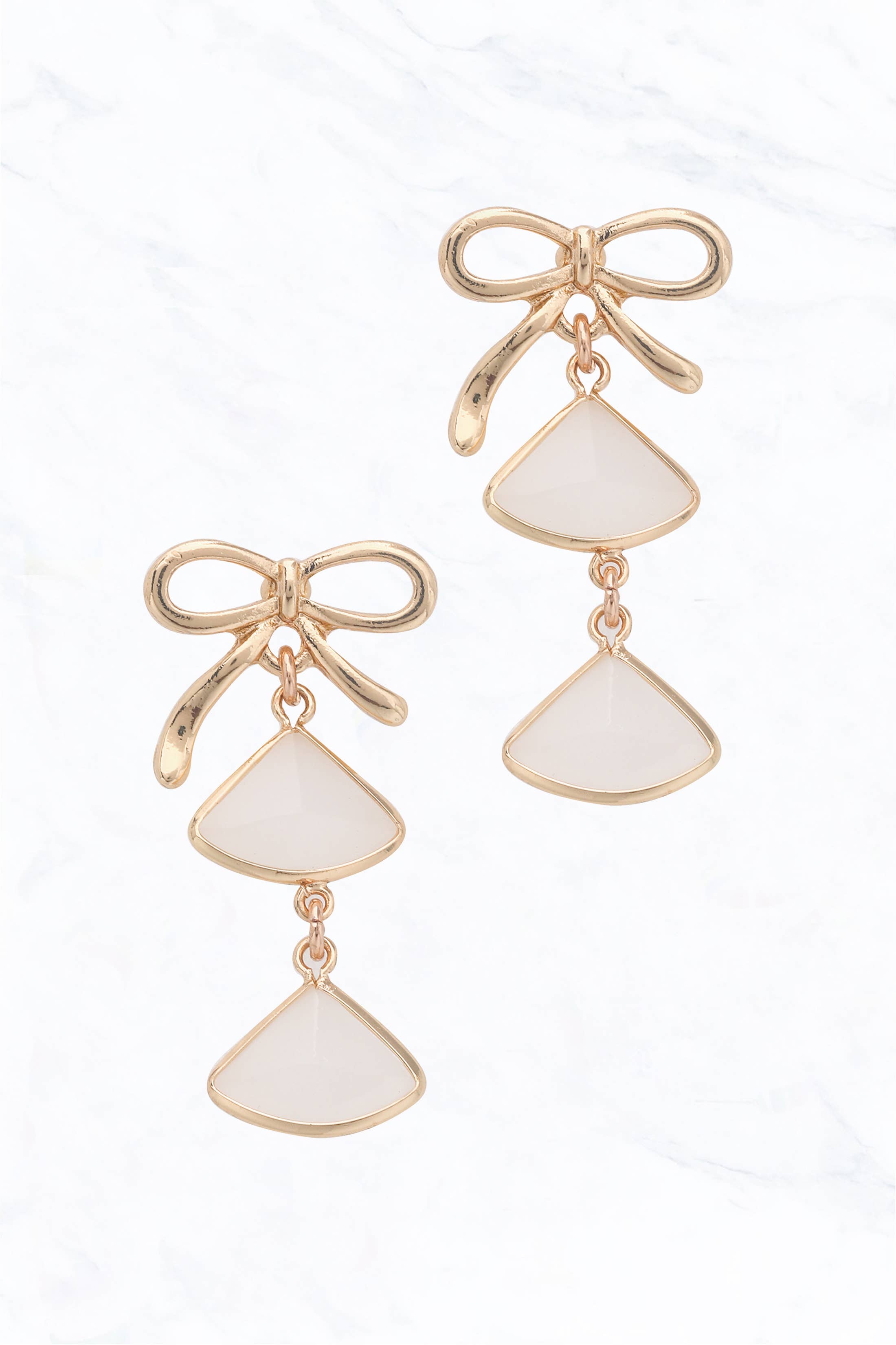 Suzie Q USA - Wholesale Clip-On Earrings - Bow With Color Beads Earring3