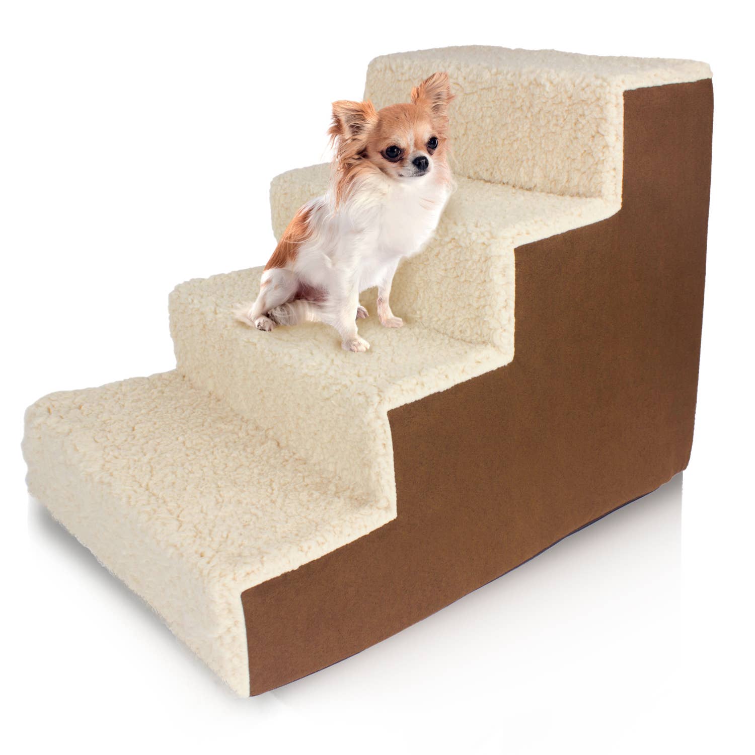 Precious Tails - Wholesale Pet Steps & Ramps - Cat/Dog - Home Base  4-Step Dog Stairs, Pet Steps for Couch and Bed0