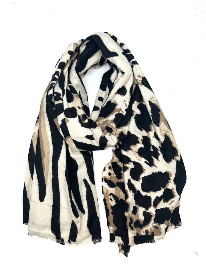 LL-3 Thick Scarf with Leopard Pattern for wholesale by LINETA