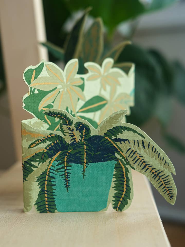 Concertina wenskaart met plantenpotjes voor wholesale door East End Press