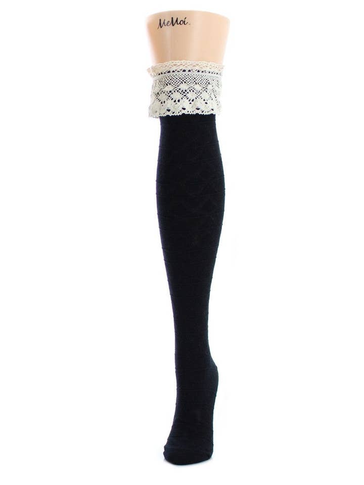 MeMoi Diamond Knits Over The Knee Sock for wholesale by Infinity Classics International Inc.