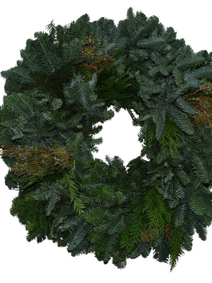 DIY Blank Evergreen Wreath for wholesale by Champion Greens Forest farm