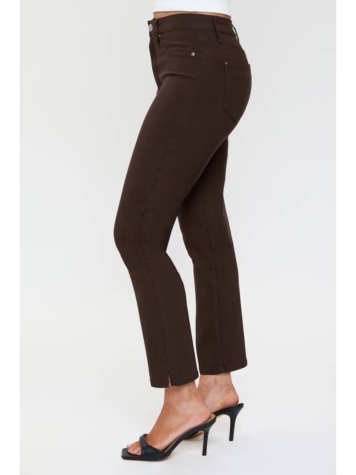 YMI – wholesale Byxor - Dam – Högmidjade Hyperstretch Beskurna Raka Byxor-P0412317