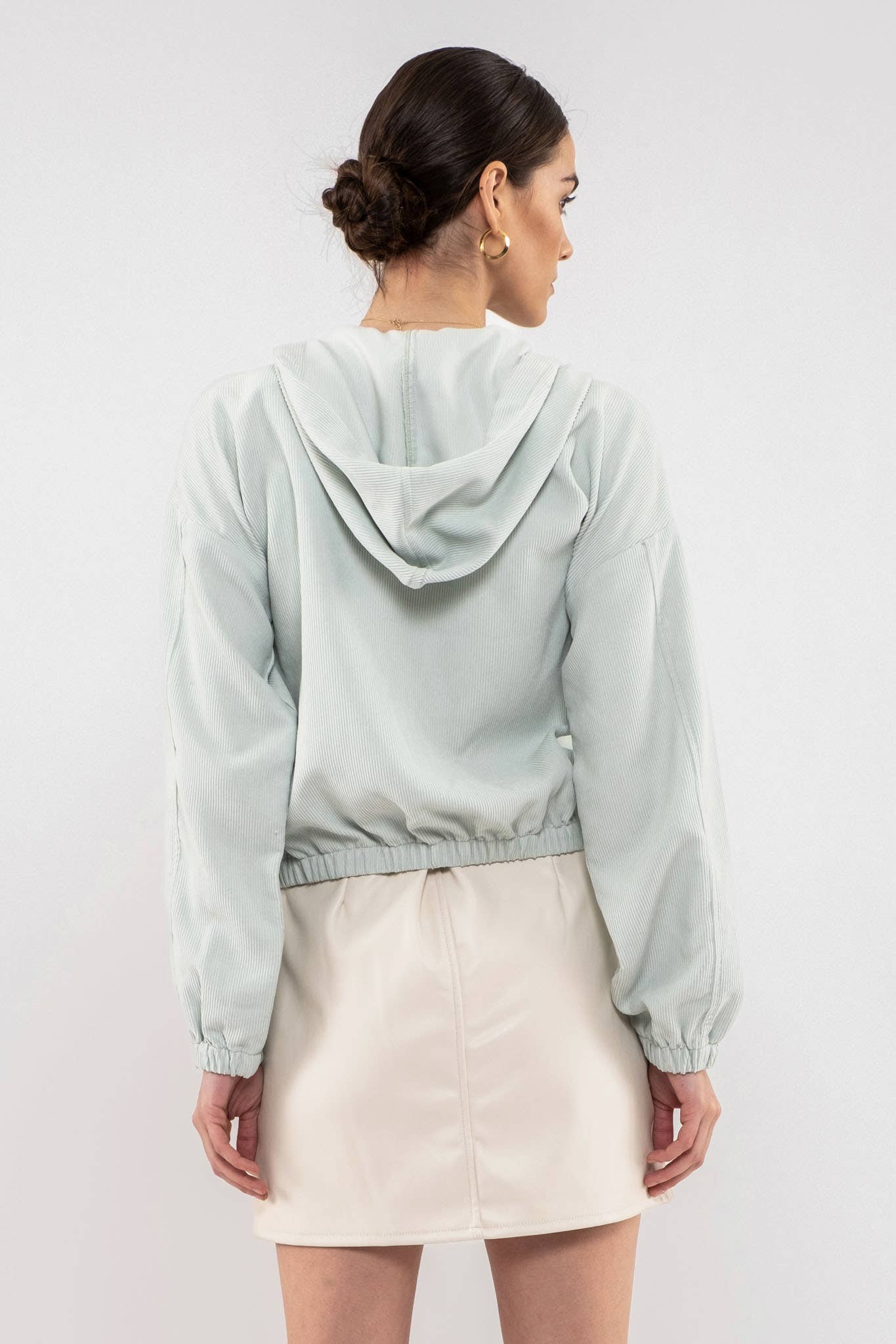 Blu Pepper – Blusão - Mulher por atacado – CASACO DE VELUDO COM ZÍPER7