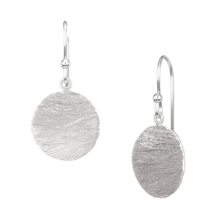 Shimmering Disks Ohrhänger in Tropfenform, Silber, Größe L für den Großhandel von Protsaah