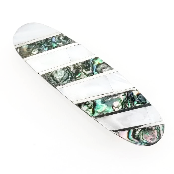 Costello International - Wholesale Barrette - Women's - Blue Pacific Abalone & Mother-of-Pearl Hair Clip Barrettes4