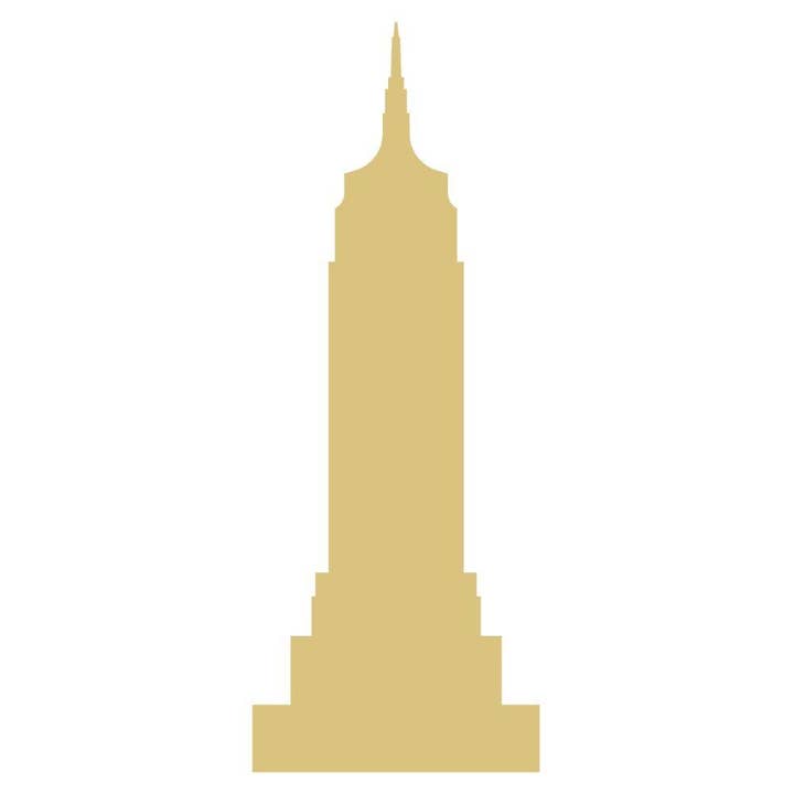 Diverse Woodworking - Wholesale Cutouts - Empire State Building Unfinished Wood Cutout Style 1