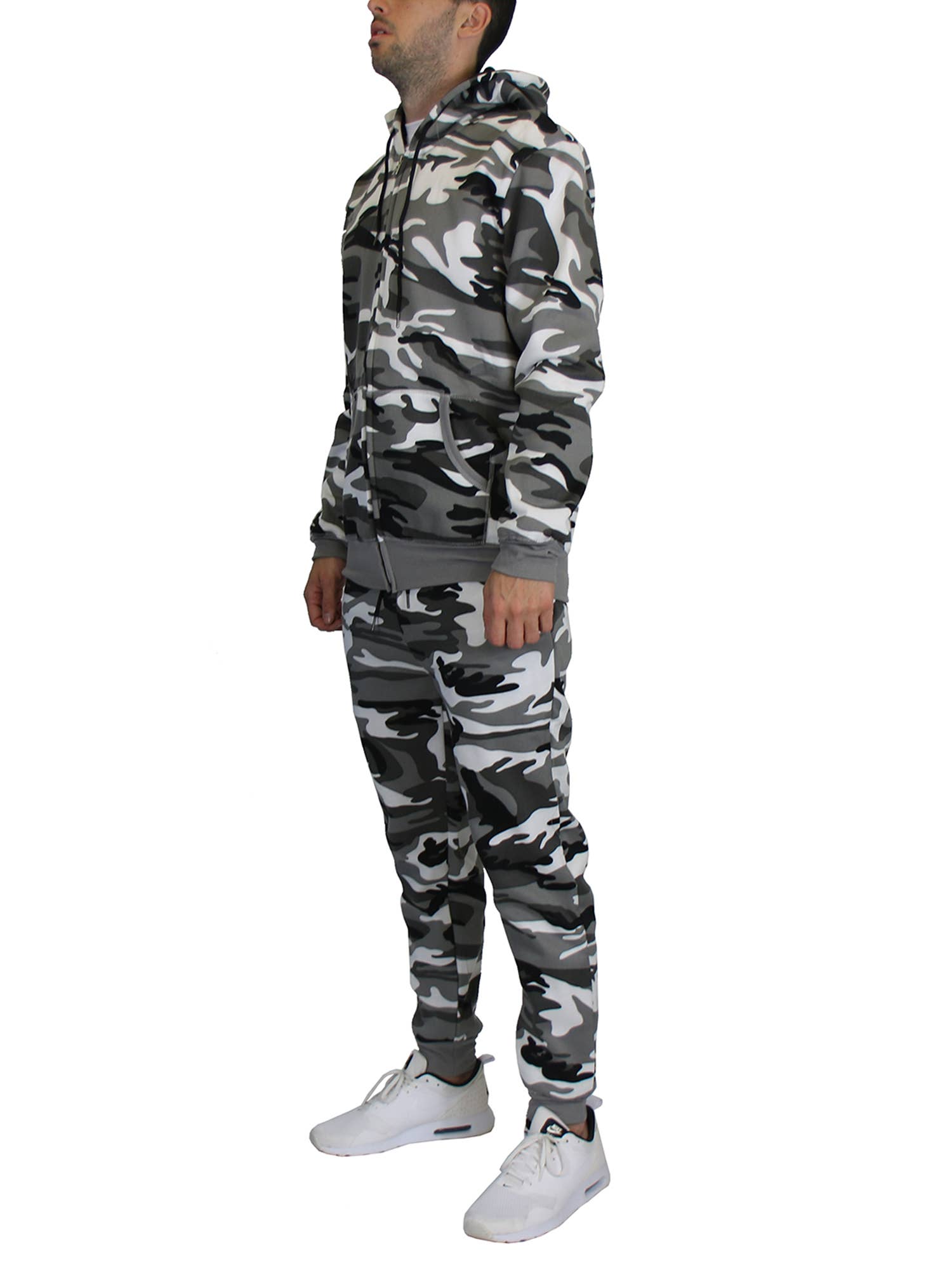 Galaxy By Harvic - Wholesale Lounge Set - Men's - Men’s Slim Fit Camo Hoodie & Jogger 2-Piece Top & Bottom Set1