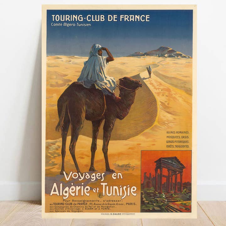 Touring Club de France affisch, Algeriet Tunisien 1910 för wholesale av wallartgallery