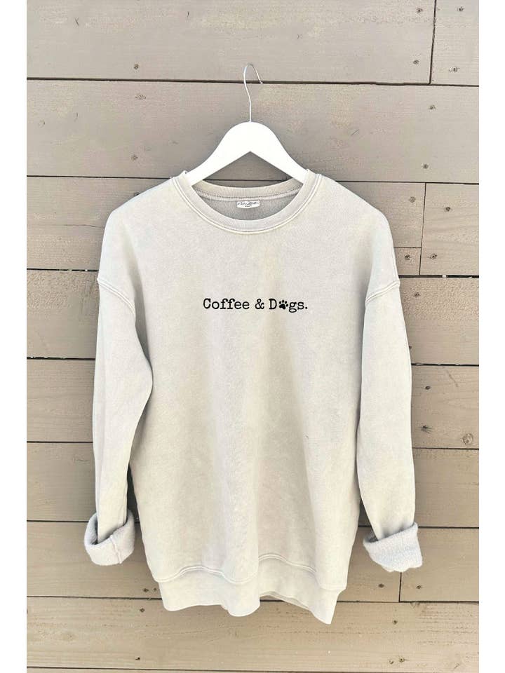 OAT COLLECTIVE - Wholesale Graphic Sweatshirt - Women's - COFFEE AND DOGS Mineral Graphic Sweatshirt8