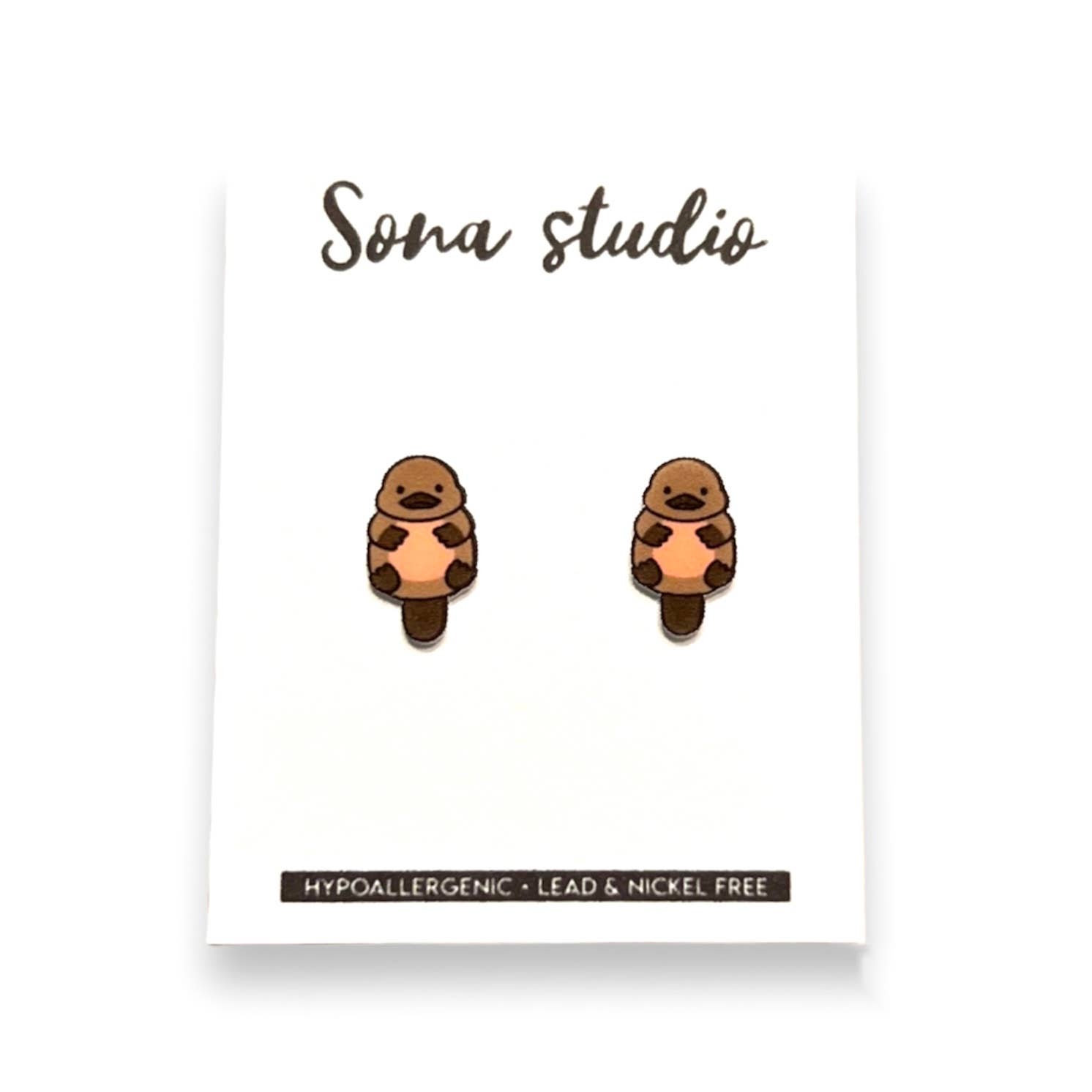 Sona Studio - Wholesale Knopjes/oorstekers - Platypus oorbellen