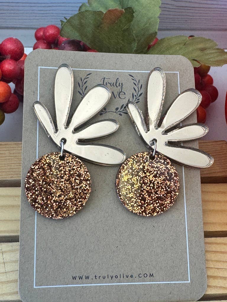 Truly Olive - Wholesale Dangle Earrings - Cutest Fall Flair Tiered Circle Earrings5