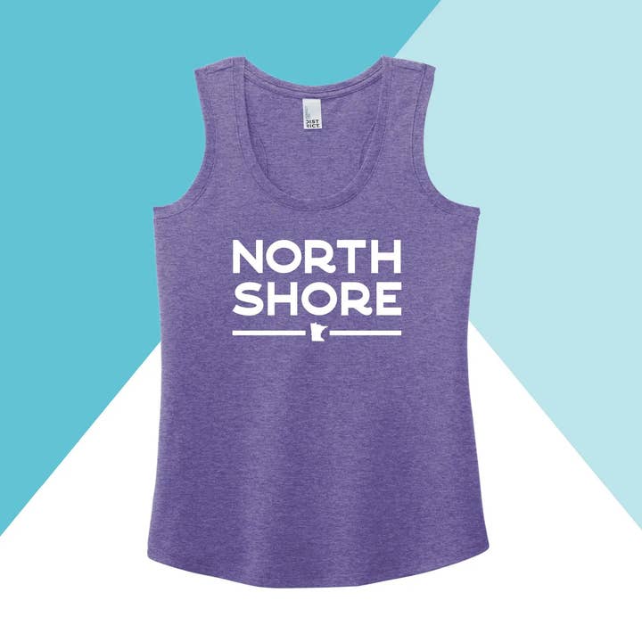 Canotta da donna North Shore Minnesota con schiena a vogatore per la vendita all'ingrosso da parte di North Owl Apparel