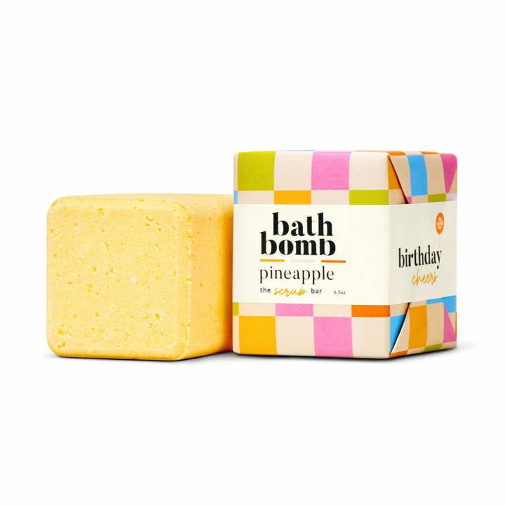 Birthday Cheer | Pineapple - Bubble Bath Bomb for wholesale by The Scrub Bar