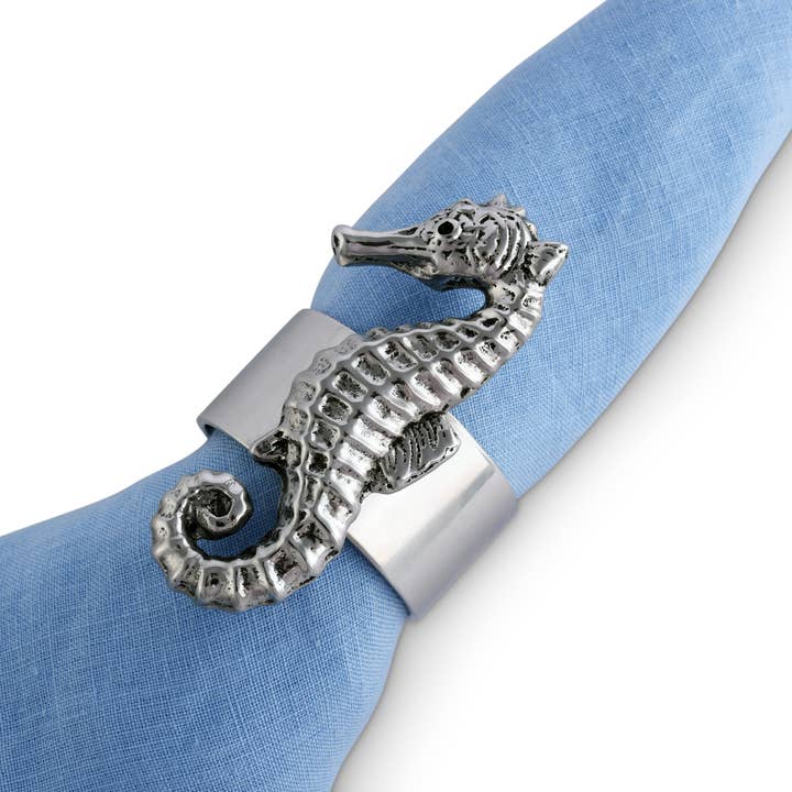 Arthur Court – wholesale Napkin ring – Sea Horse Napkin Rings - set of 4