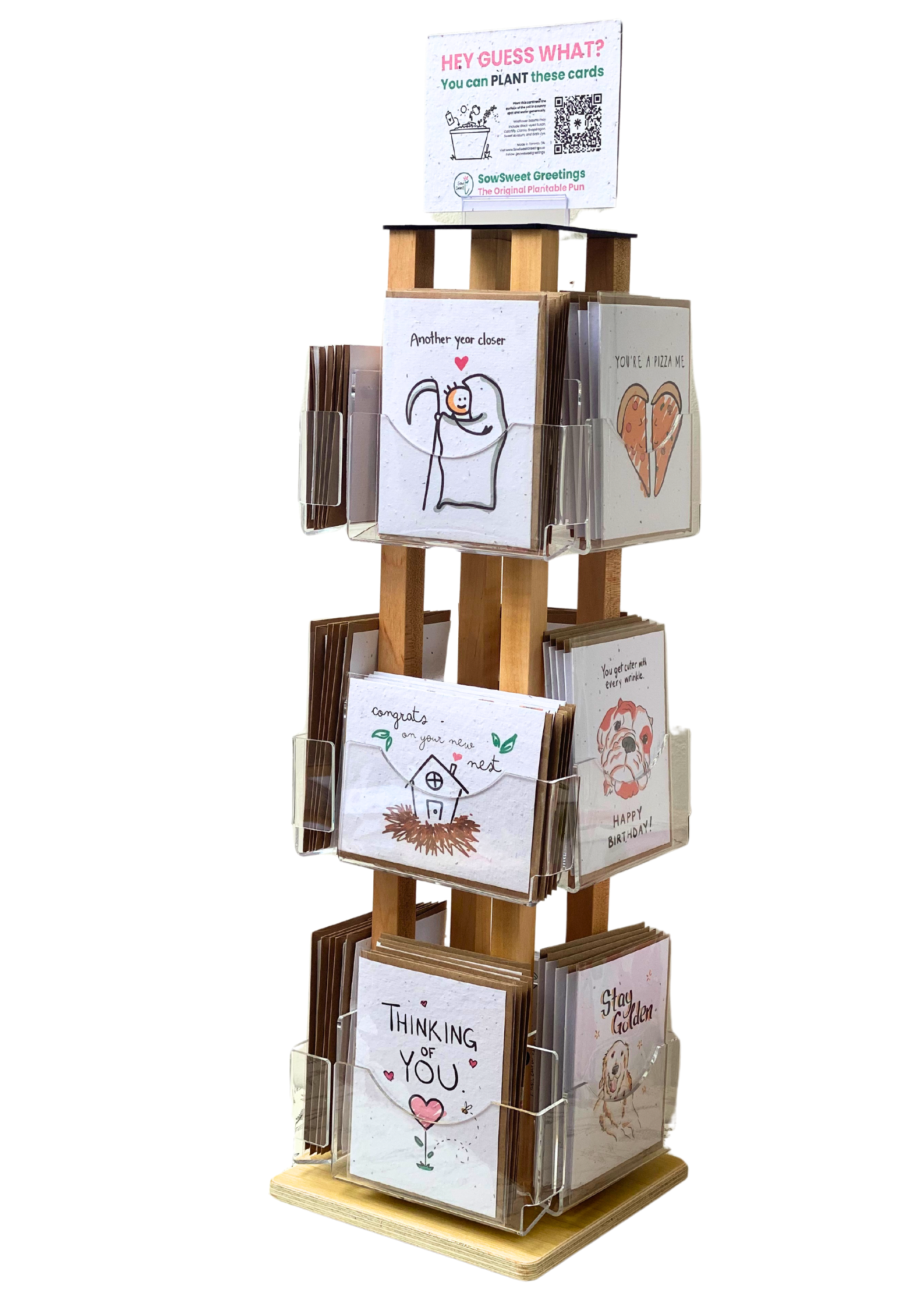 SowSweet Greetings Inc – Großhandel Verkaufsdisplay – Schreiben & Schenken – Mini-Spinner-Verkaufsdisplay1