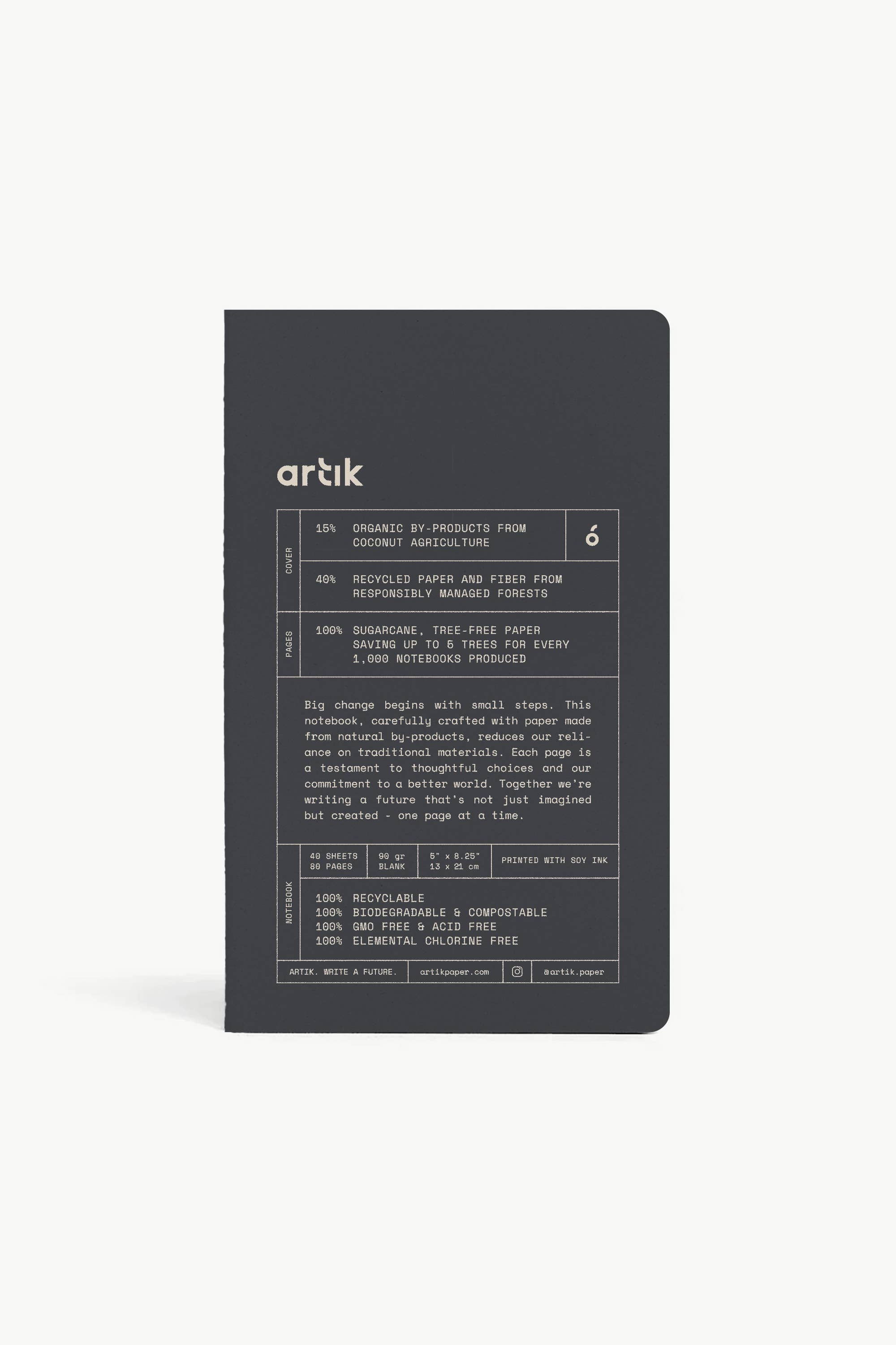 Artık - Wholesale Notebook - Artik Pack Of 2 Singer Sewn Notebooks | Plain | Coconut0