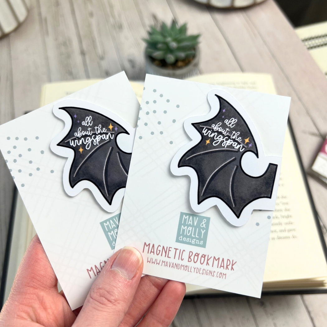 Mav & Molly Designs - Wholesale Bookmark - Wingspan Romantasy Magnetic Bookmark 2