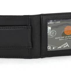 Leather Impressions Inc – Großhandel Brieftasche – Herren – Slim Wallet mit Ausweisfenster und magnetischer Geldklammer