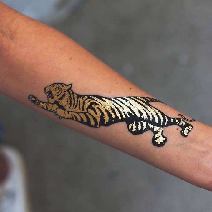 Tattoonie - Wholesale Temporary Tattoo - The Royal Tiger Tattoo (pack of 2)