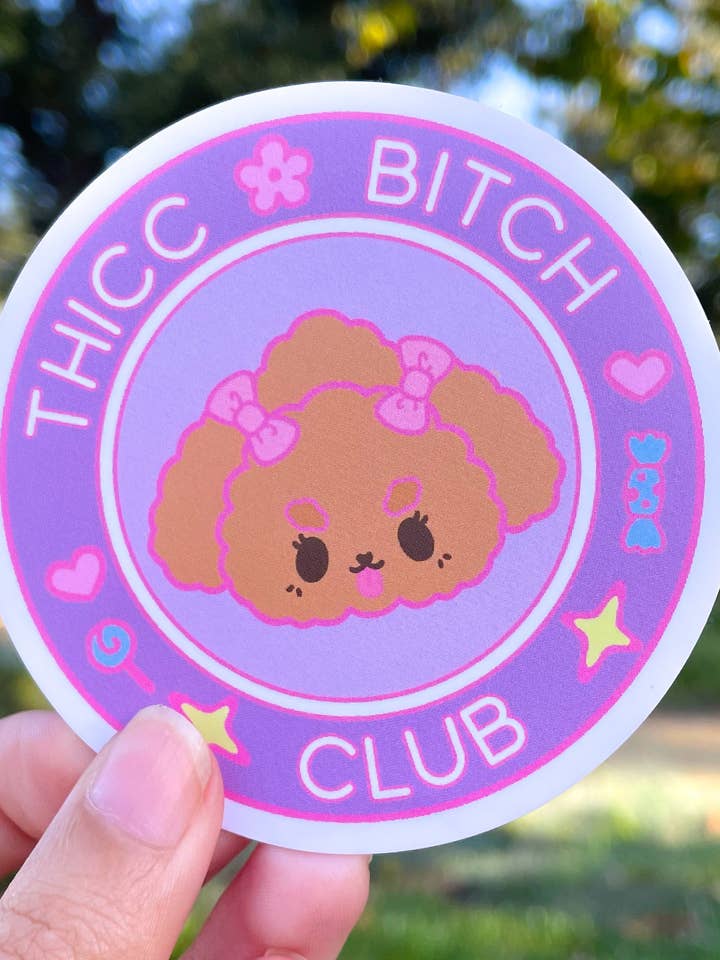 Thicc Bitch Sticker for wholesale by Basura Gang