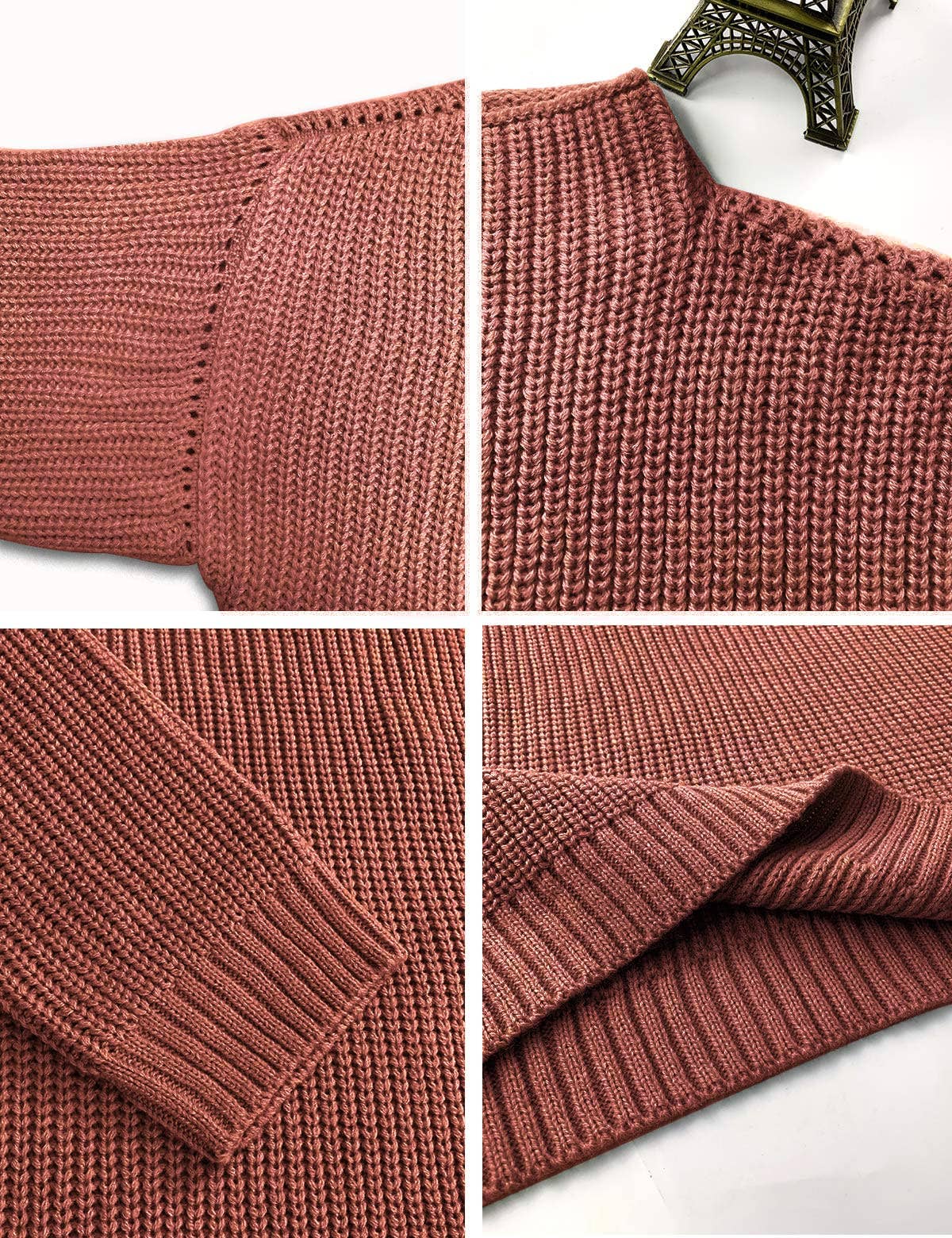 Chicto – Großhandel Strickpullover – Damen – Damen Oversized Pullover Fledermausärmel Stehkragen Jumper Oberteile46