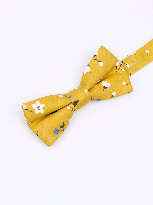 Liberty Yellow Child Bow Tie in Cotton "Gaspard" for wholesale by Unipap's