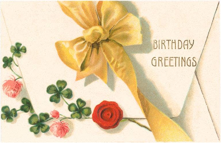 Found Image Press - Wholesale Postcard - Postcard HB-03 Birthday Greetings, Sealed Letter0