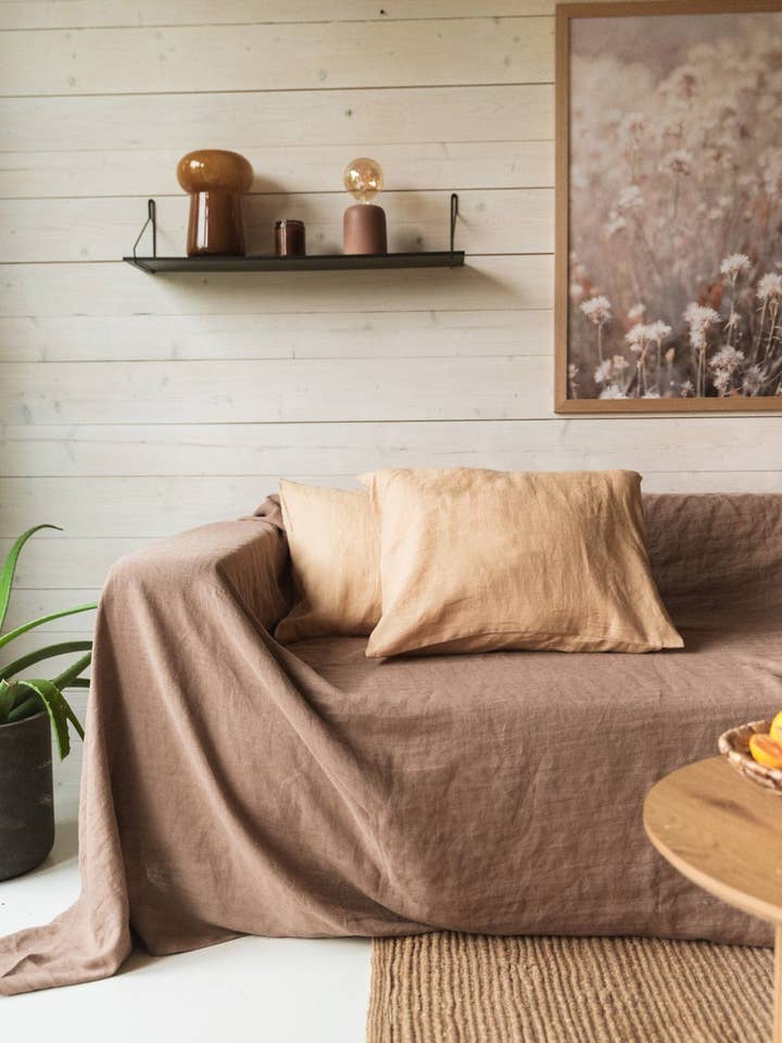 Linen couch cover | ARCHIVE SALE for wholesale by AmourLinen