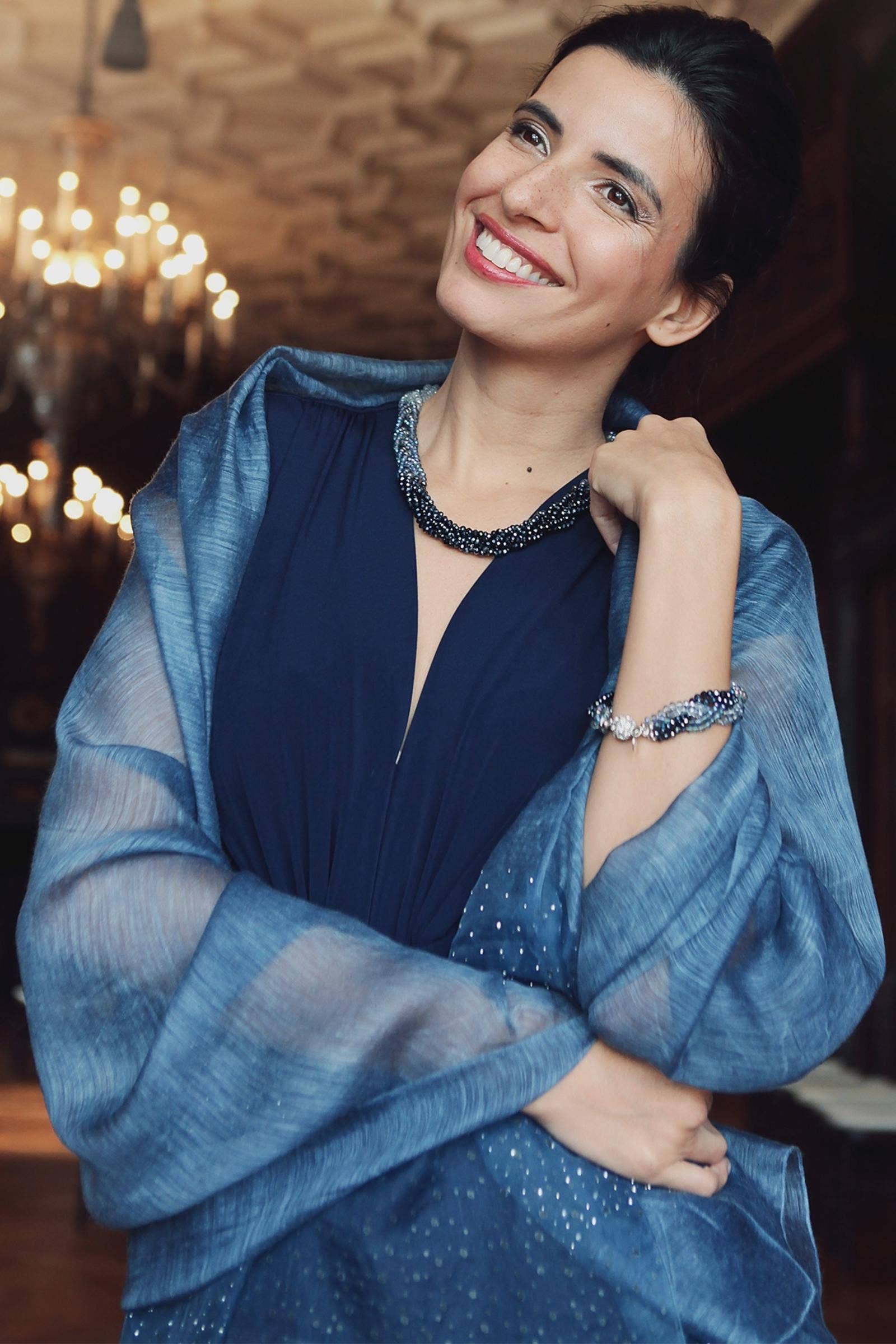 SAACHI - Vendita all'ingrosso Sciarpa - Donna - Sciarpa Star Gazer in misto lana1