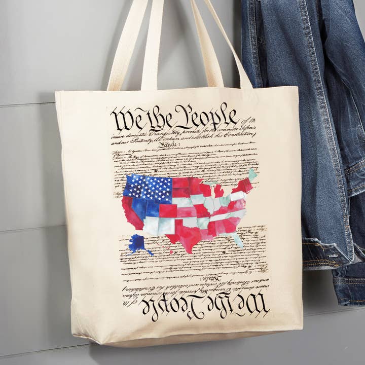 4 de julio Patriotic - Bolso de lona (12 oz) para venta al por mayor de Avery Lane Gifts