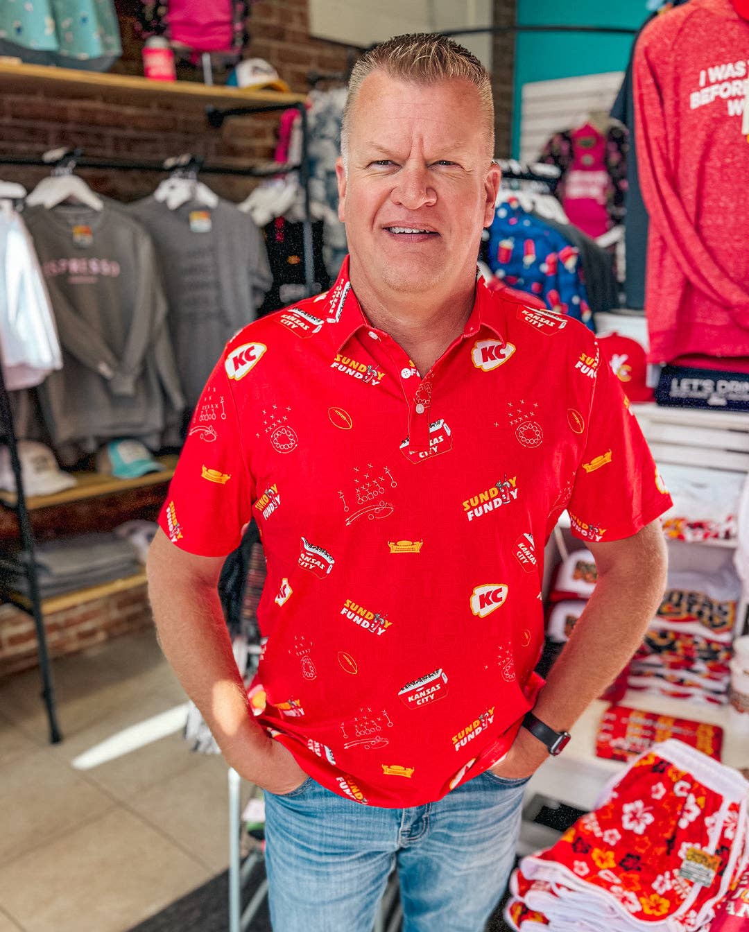 Team Cocktail - Wholesale Polo - Men's - Kansas City Tailgaters 'Sunday Funday' Mens Polo6