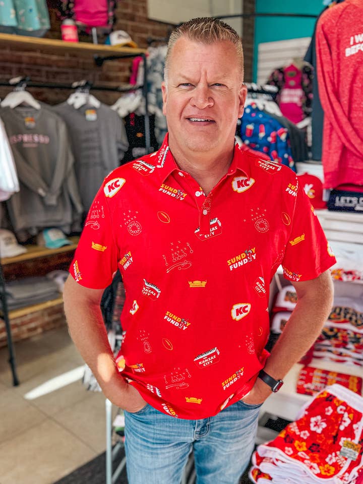 Team Cocktail - Wholesale Polo - Men's - Kansas City Tailgaters 'Sunday Funday' Mens Polo6