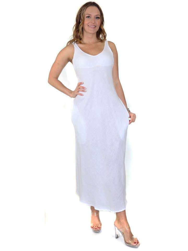 LINEN AND GAUZE - Wholesale Dress – Women's - Biased Cut For excellent fit Pure linen summer maxi dress2