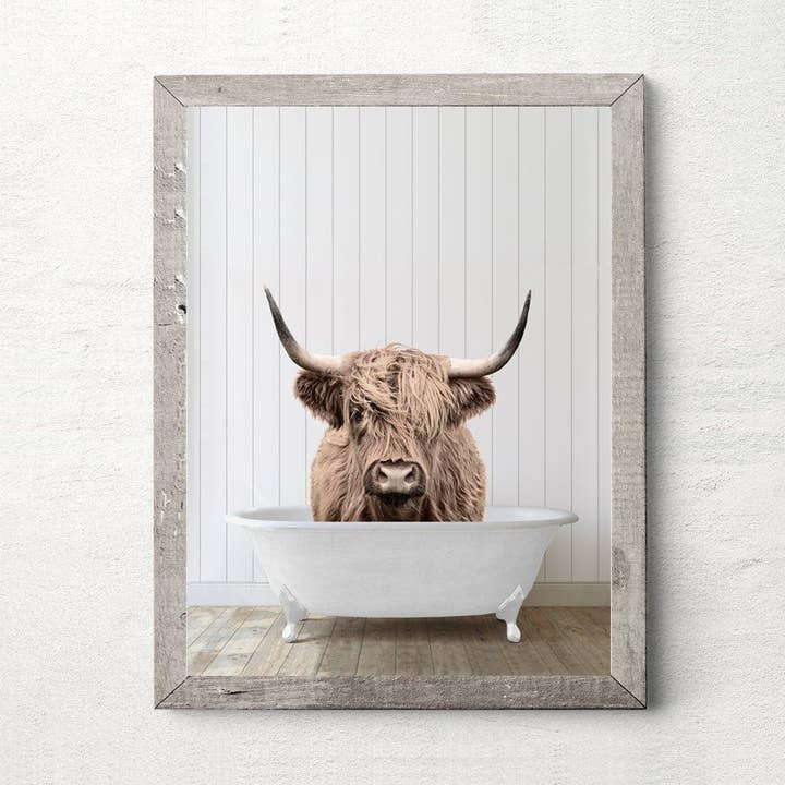 Highland Cow i Badekar for engroshandel hos Lettered & Lined