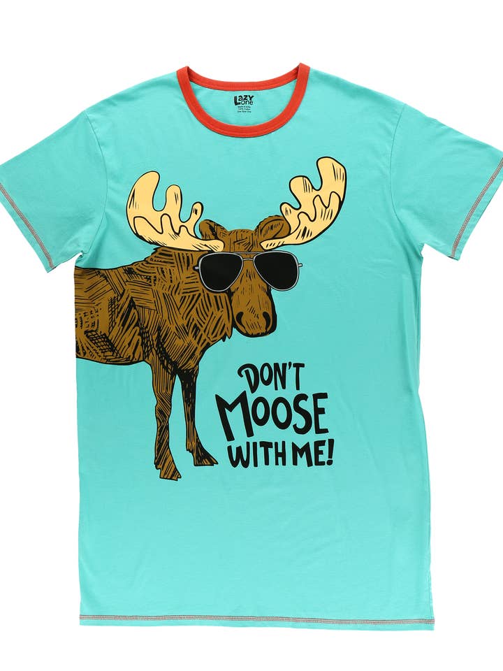 Non scherzare con me camicia da notte blu per la vendita all'ingrosso da parte di Lazy One